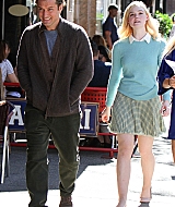 elle fanning, jude law, woody allen, new york, set, candids, september 28 2017